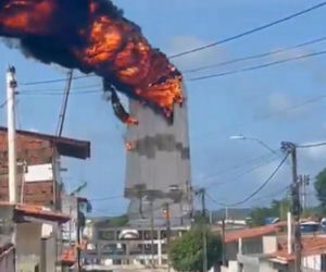 Spłonął 30-metrowy pomnik Matki Bożej Fatimskiej