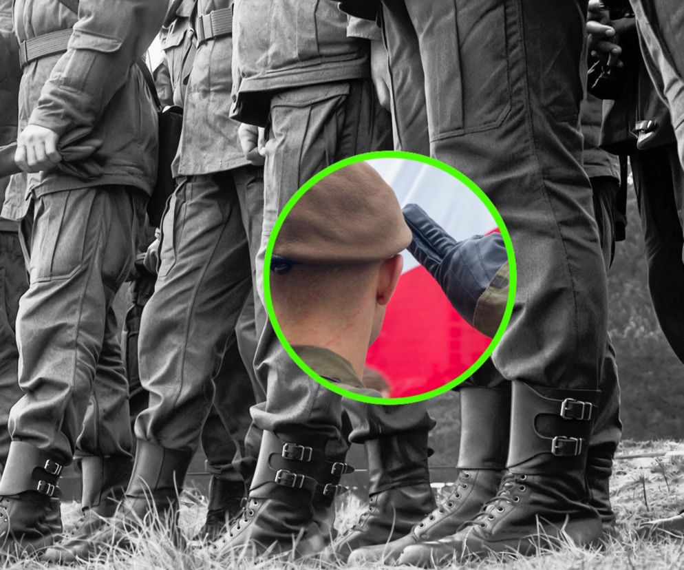 Szereg żołnierzy w mundurach i wysokich butach. Na miniaturze obok salutujący żołnierz. Czytaj na SE Portal Obronny.