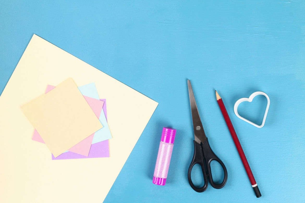 Kartka walentynkowa ręcznie robiona: DIY - krok 1