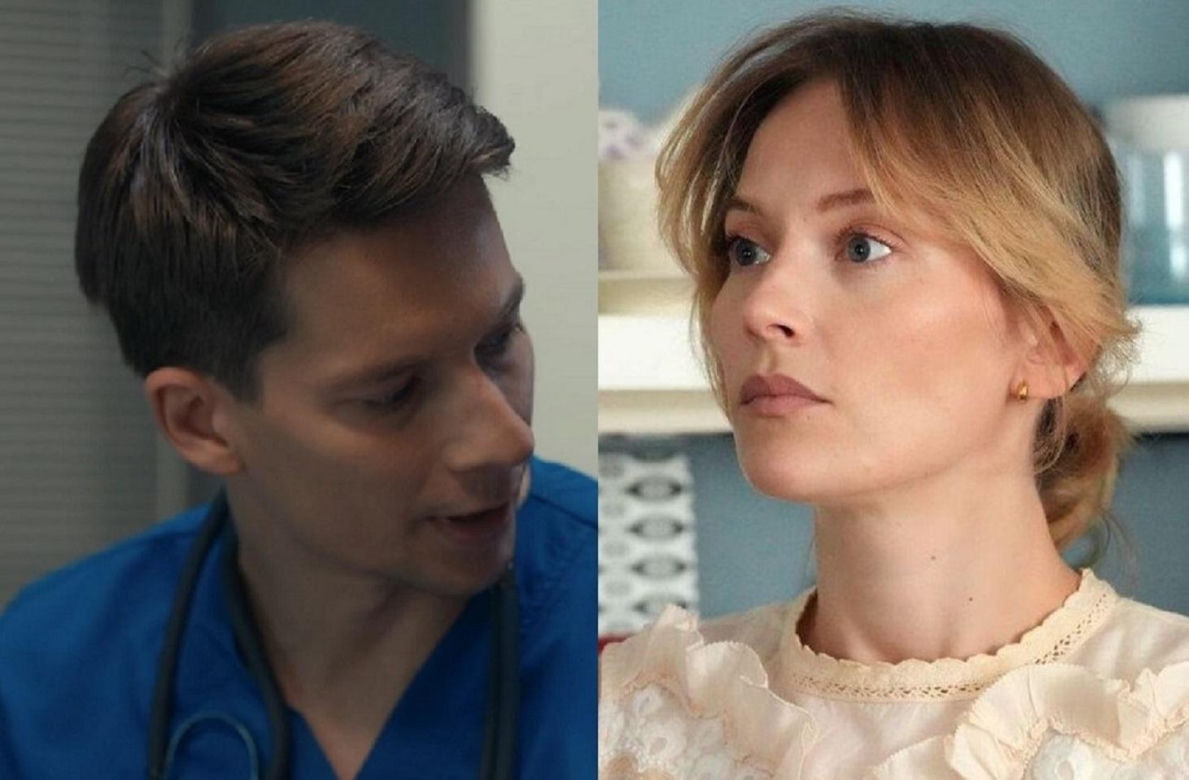 Barwy szczęścia, odcinek 3312. Lekarz (Michał Barczak), Renata (Anna Mrozowska)