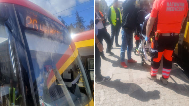 Pasażerka nagle osunęła się na podłogę i dostała drgawek! Dramat w stołecznym tramwaju