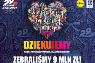 REKORDOWA ZBIÓRKA LIDL POLSKA – 9 MLN ZŁ ZEBRANYCH ŚRODKÓW NA WOŚP!