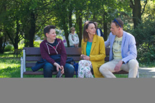 Na Wspólnej 2338. Gosia (Magdalena Skwarek), Andrzej ( Tomasz Schimscheiner), Kuba (Kacper Łukaszewicz)
