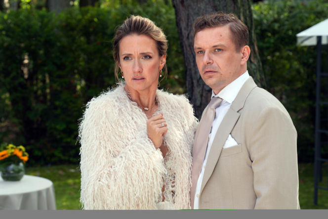 Barwy szczęścia, odcinek 3320. Hubert (Marek Molak), Asia (Anna Gzyra)