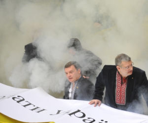 Zamieszki w ukraińskim parlamencie 