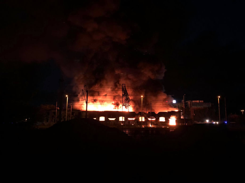 Pożar pustostanu we Wrzeszczu