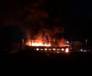 Pożar pustostanu we Wrzeszczu