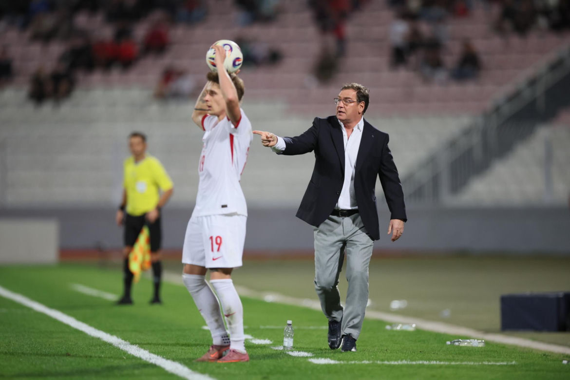 Jan Urban na meczu Malta - Polska