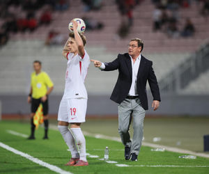 Jan Urban na meczu Malta - Polska