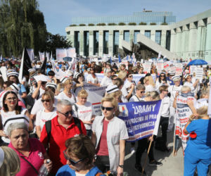 Wielki protest medyków w Warszawie