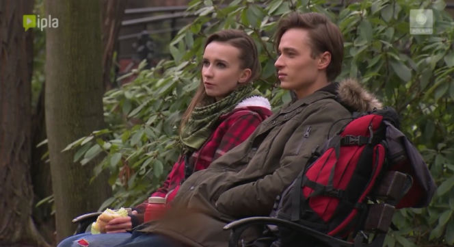 Pierwsza miłość odc. 2243. Krystian (Patryk Pniewski), Melka (Ewa Jakubowicz)