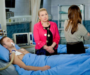 JULIA, odc. 169. Janek Janicki (Krystian Wieczorek), Monika (Marta Żmuda Trzebiatowska), Bożena (Aldona Jankowska)