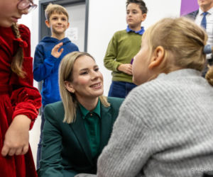 Marta Nawrocka w zieleni