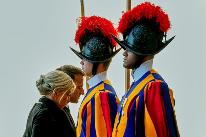 Emmanuel Macron z żoną Brigitte Macron