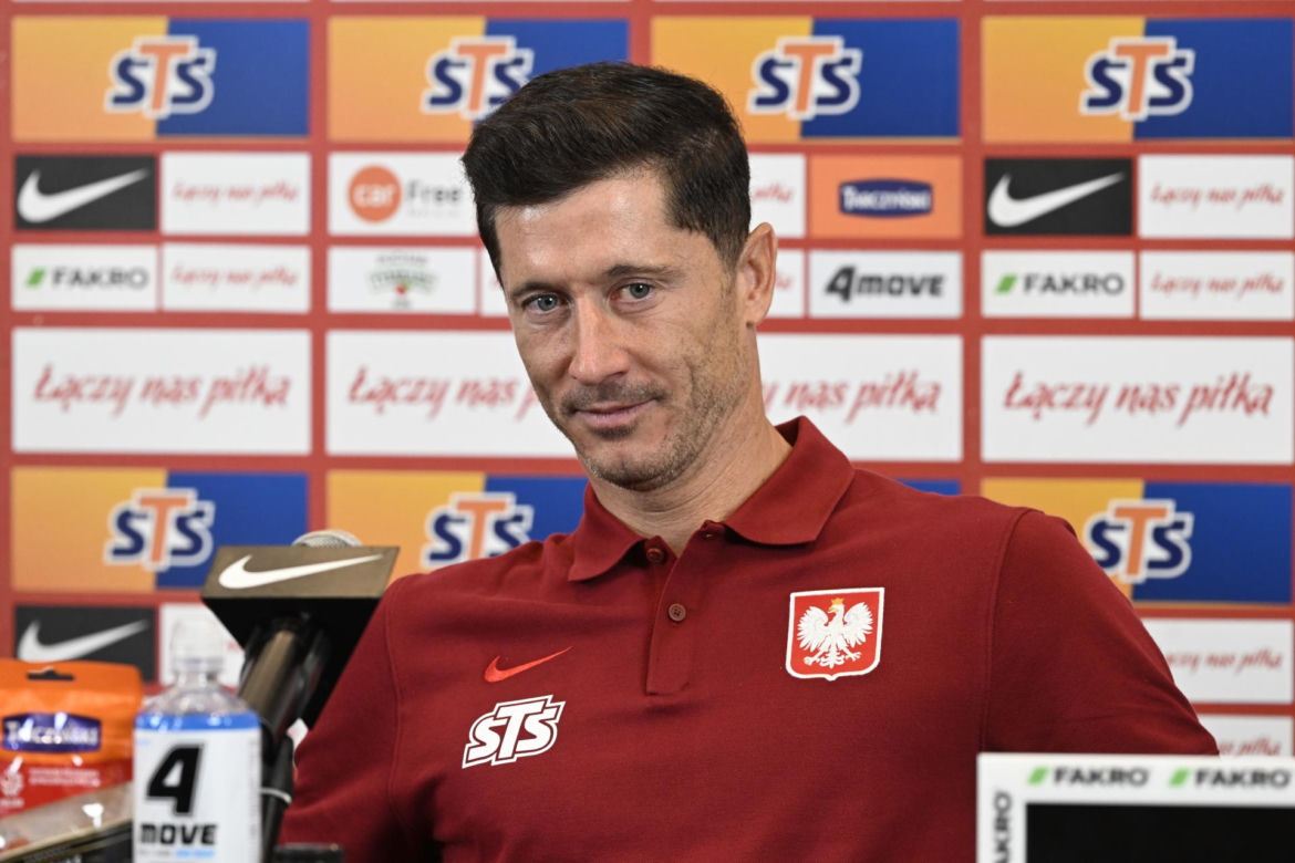 Robert Lewandowski na konferencji reprezentacji Polski