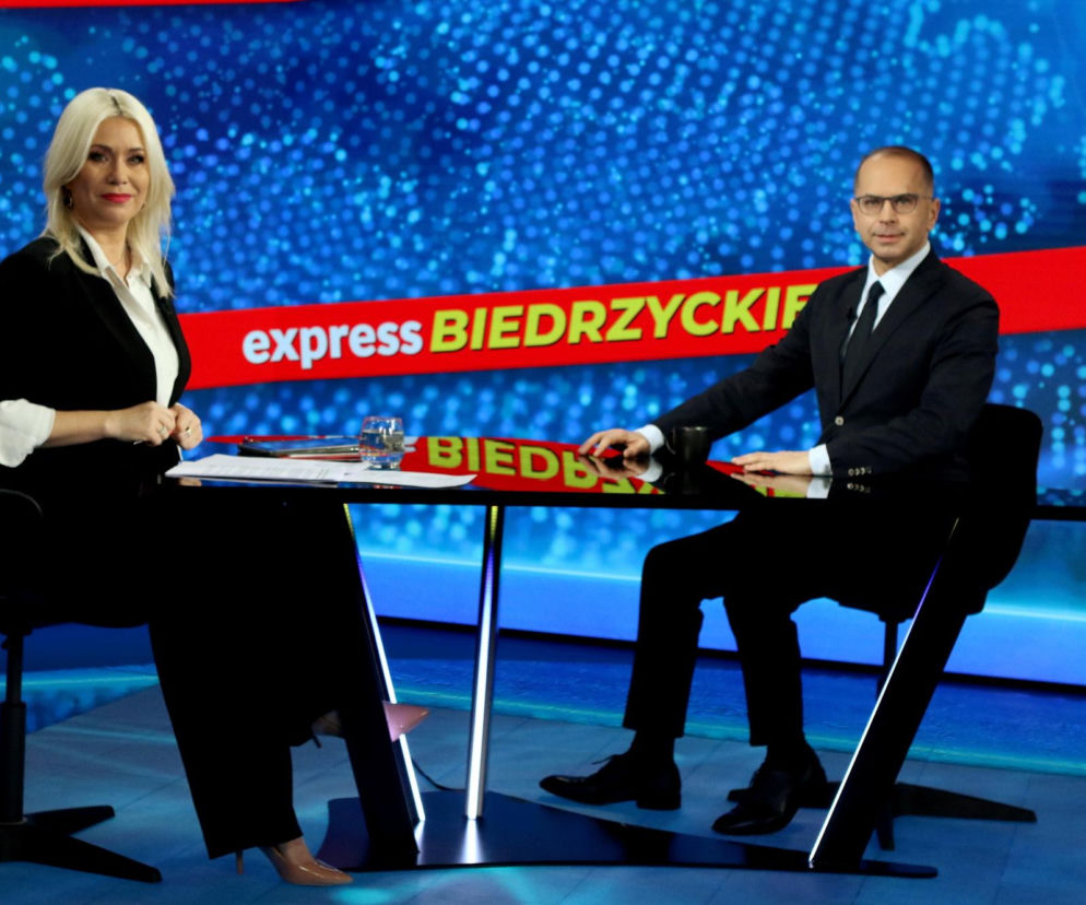Kamila Biedrzycka i Michał Szczerba w studiu Express Biedrzyckiej. O zarobkach lekarzy przeczytasz na Mediateka.