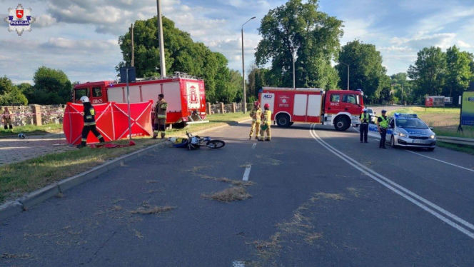 32-letni motocyklista zginął na miejscu. Tragiczny wypadek na łuku drogi