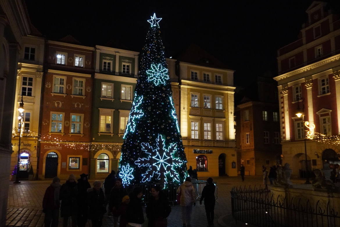 Poznań na wieczór przed Wigilią