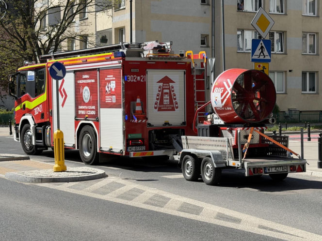 Pożar garażu podziemnego