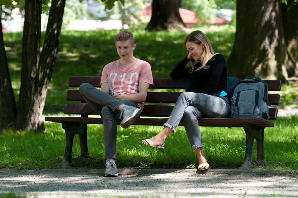 Pierwsza miłość. Tomek (Oskar Wojciechowski), Marta (Honorata Witańska)
