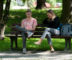 Pierwsza miłość. Tomek (Oskar Wojciechowski), Marta (Honorata Witańska)