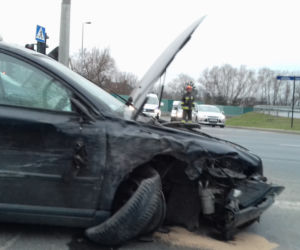 Wypadek na ul. Tischnera w Krakowie