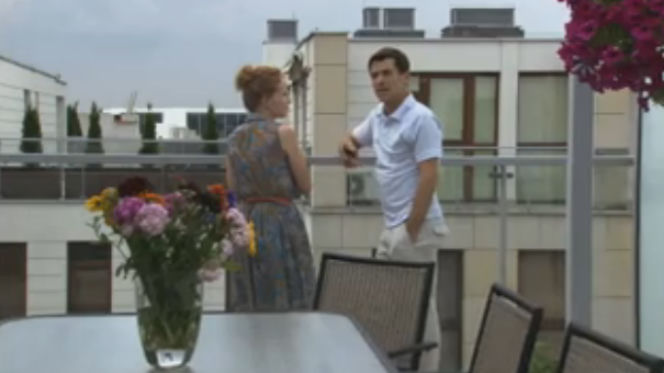 ''M jak miłość'' odc 1025 Marek Mostowiak (Kacper Kuszewski) i Ewa (Dominika Kluźniak)