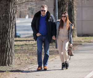 Paulina Koziejowska i Maciej Orłoś na romantycznym spacerze 