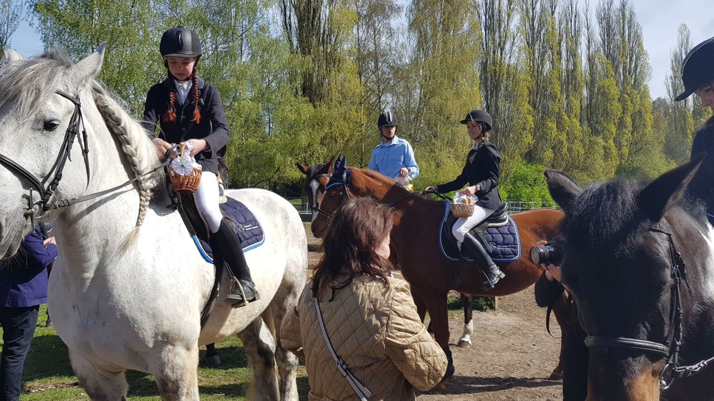 Święcenie pokarmów na koniach