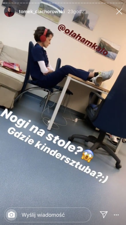 Na dobre i na złe. Aleksandra Hamkało (Julka Burska) na planie