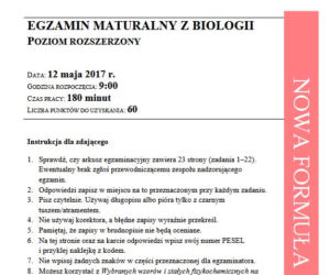 Matura 2017 biologia