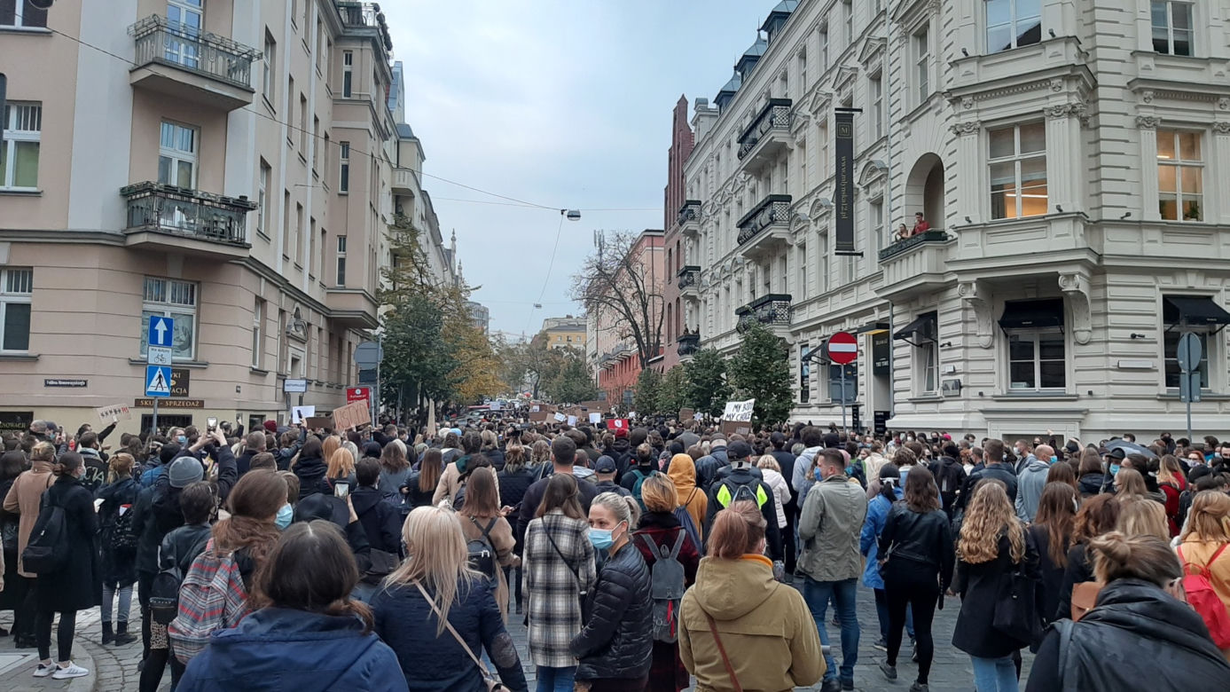 Strajk kobiet w centrum Poznania