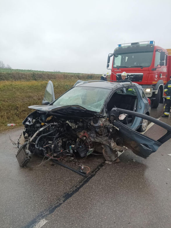 Wypadek w Wieloborowicach. Jeden z kierowców kompletnie pijany. 