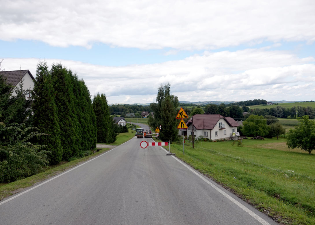 Remont trasy Grybów - Krużlowa Wyżna