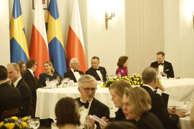 Obiad na cześć szwedzkiej pary królewskiej