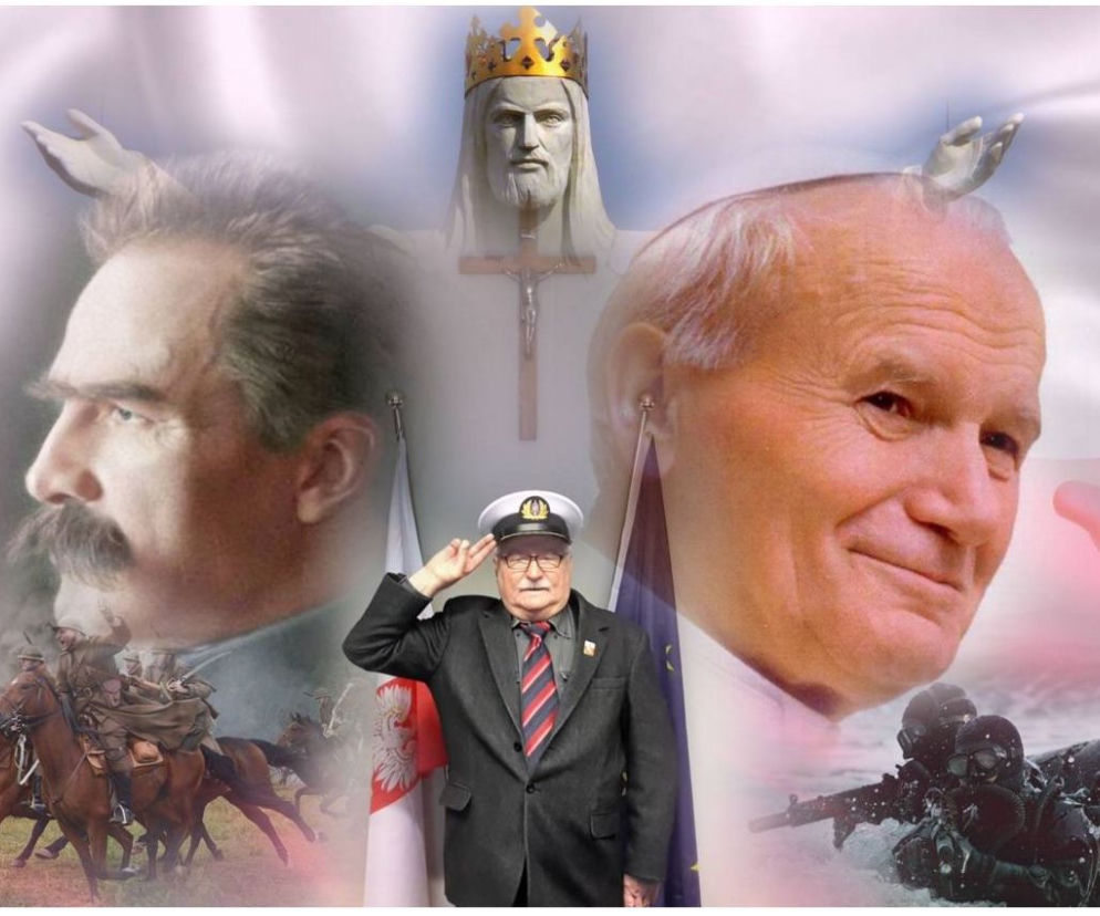 Lech Wałęsa papież, Piłsudski