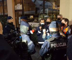 Protest na ul. Gdańskiej w Bydgoszczy