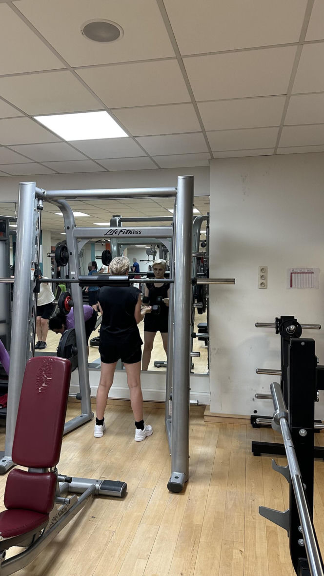 Joanna Scheuring-Wielgus na siłowni