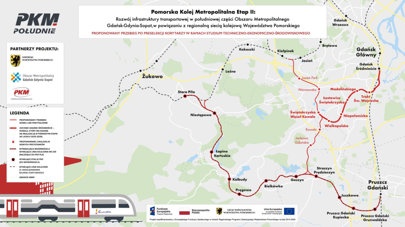 PKM Południe – mapa