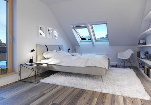 DW065 Projekt domu Praktyczny 2A - sypialnia na poddaszu użytkowym