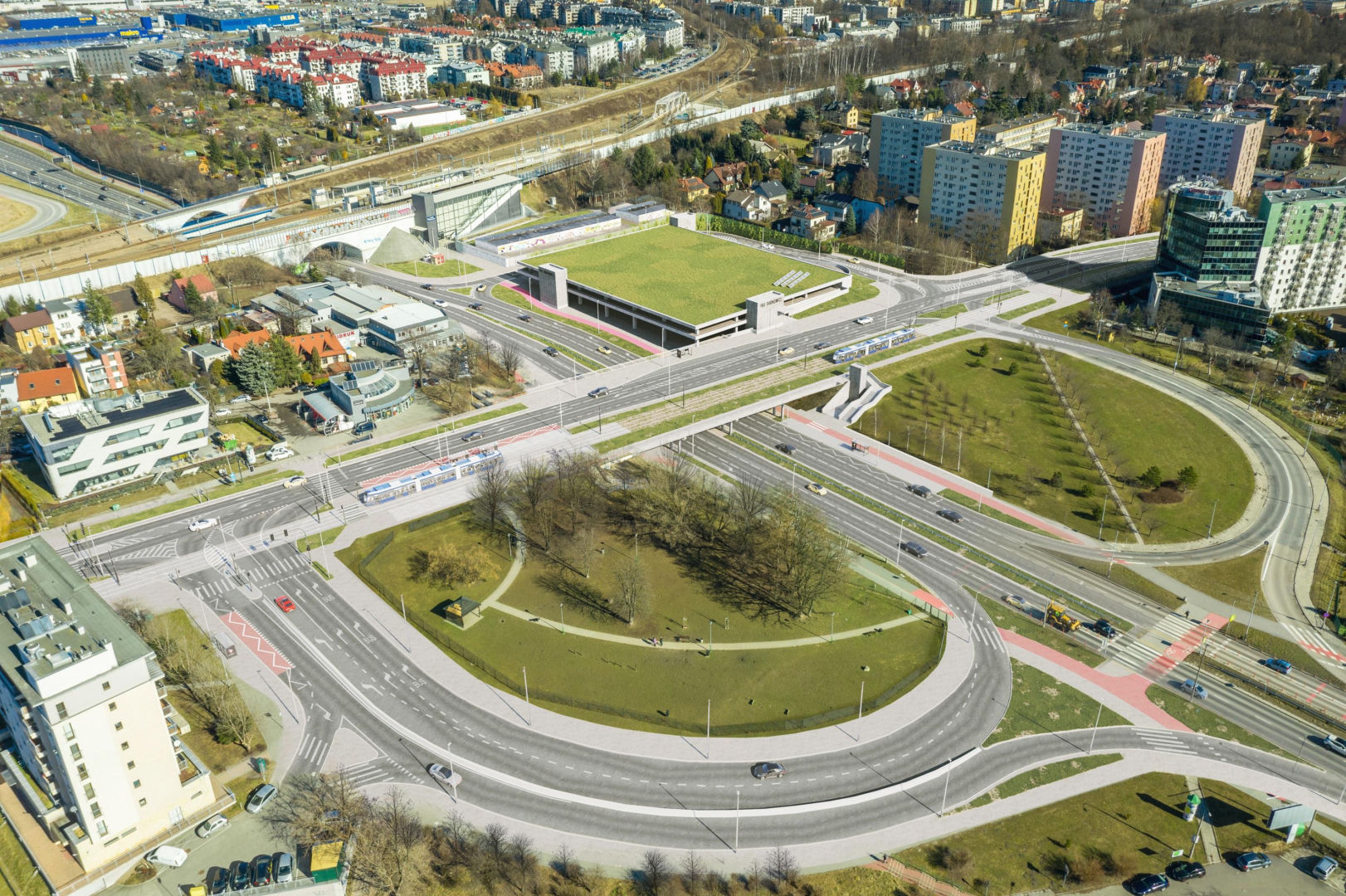 Węzeł przesiadkowy w krakowskiech Bronowicach łączy wszystkie rodzaje miejskiego transportu