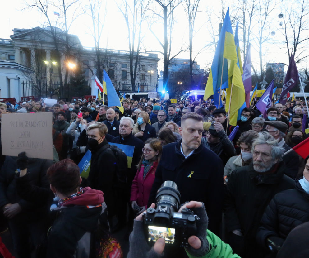 Kijów-Warszawa jedna sprawa. Kolejny protest pod ambasadą Rosji