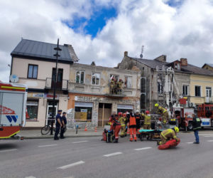 W centrum Łosic zawaliła się kamienica. Lądował helikopter LPR!