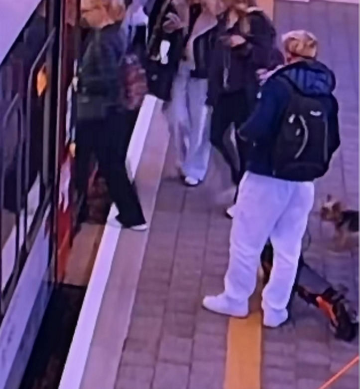 Sam wsiadł do pociągu i pojechał na gapę. Przechadzał się po wagonie i odwiedzał pasażerów