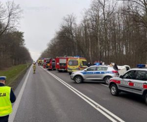 Łopiennik Podleśny. Groźny wypadek autokaru na DK 17. Wśród rannych dzieci