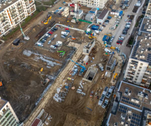 Budowa metra linii M2 na Chrzanowie w Warszawie