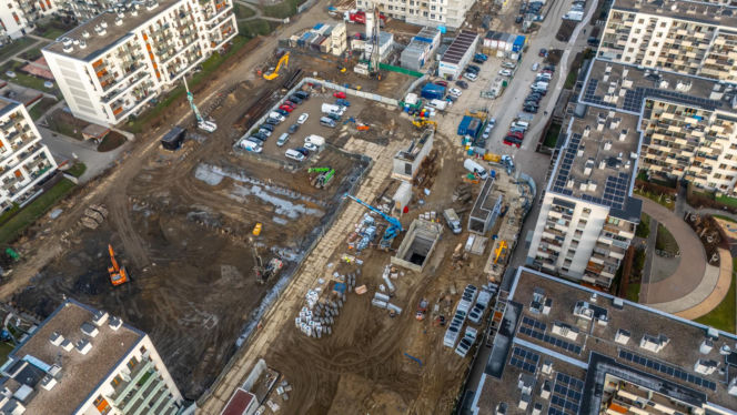 Budowa metra linii M2 na Chrzanowie w Warszawie