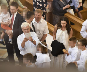 Pierwsza komunia święta syna Mateusza Borka