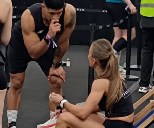 Anna Lewandowska z przystojnym Latynosem na zawodach Hyrox