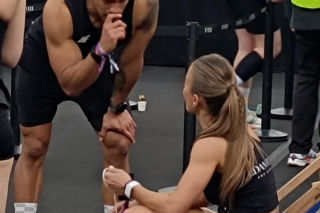 Anna Lewandowska z przystojnym Latynosem na zawodach Hyrox